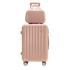 2-Piece Designer Standard Cabin Carry-On Luggage Suitcase Set (Pink)