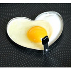 2 x Love Heart Shaped Egg Rings Stainless Steel Moulds