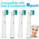 8 x Toothbrush Heads Replacement Tooth Brushes for Oral-B (2 Packages)