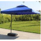 Varossa Large Square Cantilever Outdoor Umbrella Blue