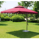 Varossa Large Square Cantilever Outdoor Umbrella Maroon