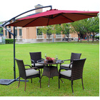 3m Steel Round Cantilever Outdoor Umbrella (Maroon)