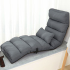 Varossa Chaise Lounge Recliner Chair Sofa Bed (Grey)