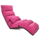 Varossa Chaise Lounge Recliner Chair Sofa Bed (Pink)
