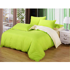 Luxe Home 4 Piece Quilt Cover Bedding Set (Fresh Green & Cream) - Queen Size