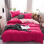 Luxe Home 4 Piece Quilt Cover Bedding Set (Hot Pink & Black) - Queen Size