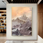 Mountain Scenery Painting Framed Canvas Wall Art - 60cm x 80cm