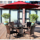 Alfresco 3m Steel Outdoor Umbrella (Maroon)