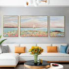 3-Pieces Set Paintings Seaside Dream Framed Canvas Wall Art
