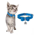 Cute Kitten Bow Cat Collar Pet Adjustable Bowtie Bell (Blue)