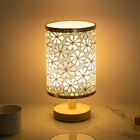 Classic Floral Wooden LED Decorative Table Lamp Night Light