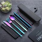 9PC Premium Cutlery Portable Travel Set Stainless Steel Knife Fork Spoon Straws (Colourful)
