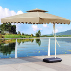 Varossa 3.5m Large Square Cantilever Outdoor Umbrella  (Beige / Tan)