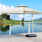 Varossa 3.5m Large Square Cantilever Outdoor Umbrella (Cream White)