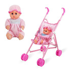 Toy Pram/ Stroller with Baby Doll