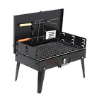 Portable BBQ Charcoal Roaster Barbecue Kit with Utensils and Case