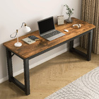 Profile Console Table Wood & Metal Narrow Desk (Rustic Wood)