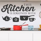 "This Kitchen is Seasoned with Love" Wall Stickers Kitchen Decoration Vinyl Decal DIY Decor Mural Art