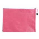 A4 File Bag Pencil Case Document Pocket Stationery Holder Organizer Waterproof Pouch (Pink)