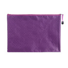 A4 File Bag Pencil Case Document Pocket Stationery Holder Organizer Waterproof Pouch (Purple)