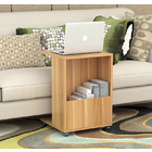 Hermes Sofa Side Table with Magazine Holder (Natural Oak)