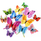 12-Piece 3D Butterfly Wall Decor Butterflies Stickers for Party Decorations with Magnets (Colourful)