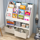 Clover Bookcase Storage Shelf Magazine Rack with Storage Drawers