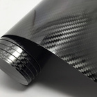 5D High Gloss Black Carbon Fibre Wrap Vinyl Roll Automotive Car DIY Film 152cm x 50cm