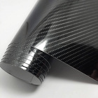 6D High Gloss Black Carbon Fibre Wrap Vinyl Roll Automotive Car DIY Film 152cm x 50cm