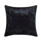 Luxe Velvet Soft Plush Cushion Throw Pillow (Black)