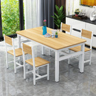 Bliss Large Wood & Steel Dining Table (Oak & White)