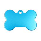 Personalized Name Tag Pet Supplies Dog Bone Shaped Aluminum ID Tag (Sky Blue)