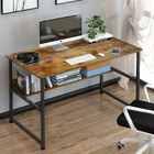Studio Rustic Wood & Metal Computer Desk with Shelf