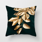 Deluxe Golden Leaf Cushion Decorative Pillowcase Throw Pillow Cover