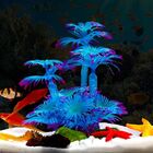Artificial Coral Aquarium Decor Silicone Plants Fish Tank Decoration (Blue)