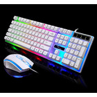 RGB Wired Gaming Keyboard and Mouse Combo Set (White Lighting)