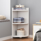 Inspire 3 Tier Stylish Wooden Corner Shelf Unit (White)