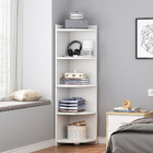 Inspire 4 Tier Stylish Wooden Corner Shelf Unit (White)