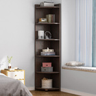 Inspire 6 Tier Large Stylish Wooden Corner Shelf Unit (Black Walnut)