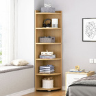 Inspire 5 Tier Large Stylish Wooden Corner Shelf Unit (Oak)