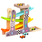 Wooden Car Ramp Multi-Level Racer Kids Toy Set