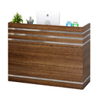 Impressions Reception Desk Counter with Shelves (Walnut)