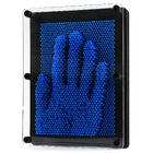 Large 3D Pin Art Board Game Hand Impression Desk Toy (Blue)