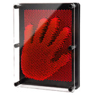 Large 3D Pin Art Board Game Hand Impression Desk Toy (Red)