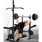 Multi-Station Weight Bench Press Pull Down Home Gym