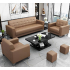 3-Piece Living Room Set Modern Minimalist Sofa Lounge Suite (Tan)