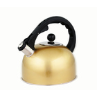 Stainless Steel Stove Top Whistling Kettle Gold