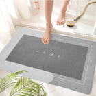 Super Absorbent Floor Bath Door Mat Non-Slip Rug Doormat (Light Grey)