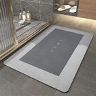 Super Absorbent Floor Bath Door Mat Non-Slip Rug Doormat (Light Grey, 50 x 80)