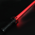 2 PCS Lightsaber Laser Sword Toys 2-in-1 Dueling Light Saber (Red)